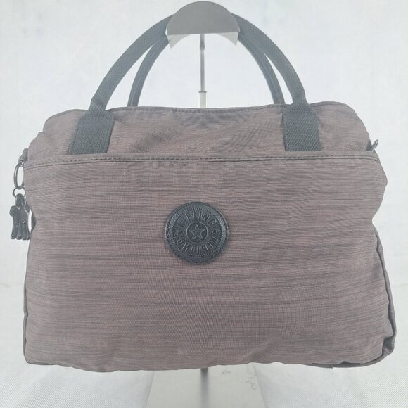 Kipling Chambray Double Handle Hand Bag Brown - Pre-Owned - Authentic - Picture 1 of 16